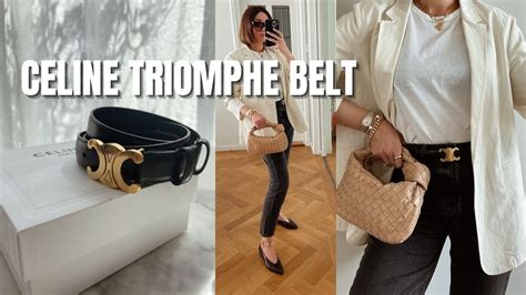 celine triomphe belt second hand|celine triomphe belt size guide.